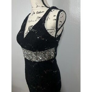 My Michelle Dress Juniors 7 Black Maxi Beaded Gown PROM 2026